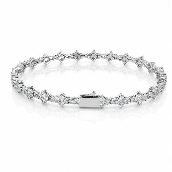 Crystal Cut Bracelet Silver