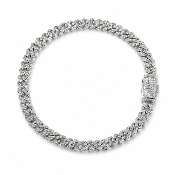 Iced Cuban Link Bracelet 6mm Silver