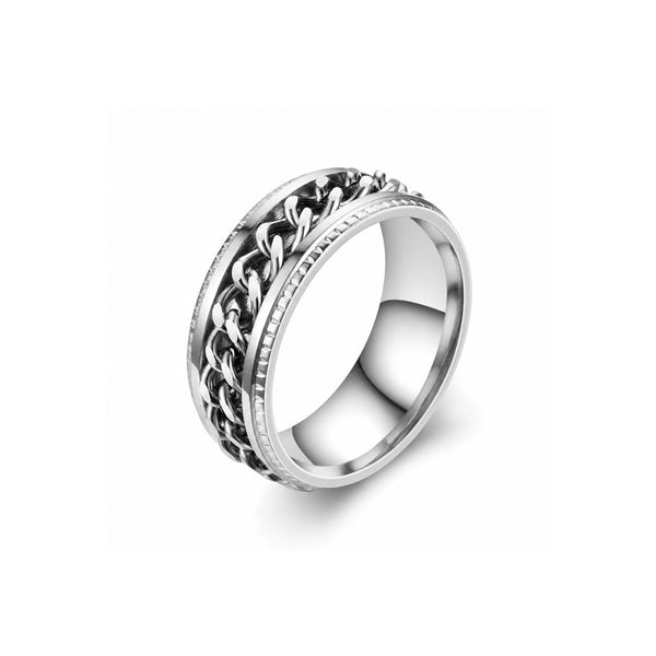 Spinner Band Ring 8mm Silver