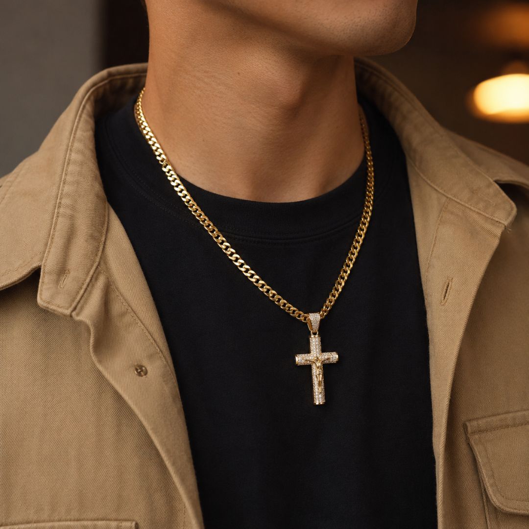 Crucifix Chain Gold