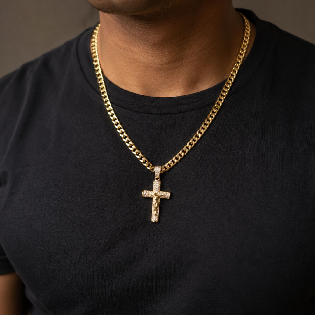 Crucifix Chain Gold