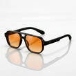Oslo square double-bridge sunglasses – Vesper Collective