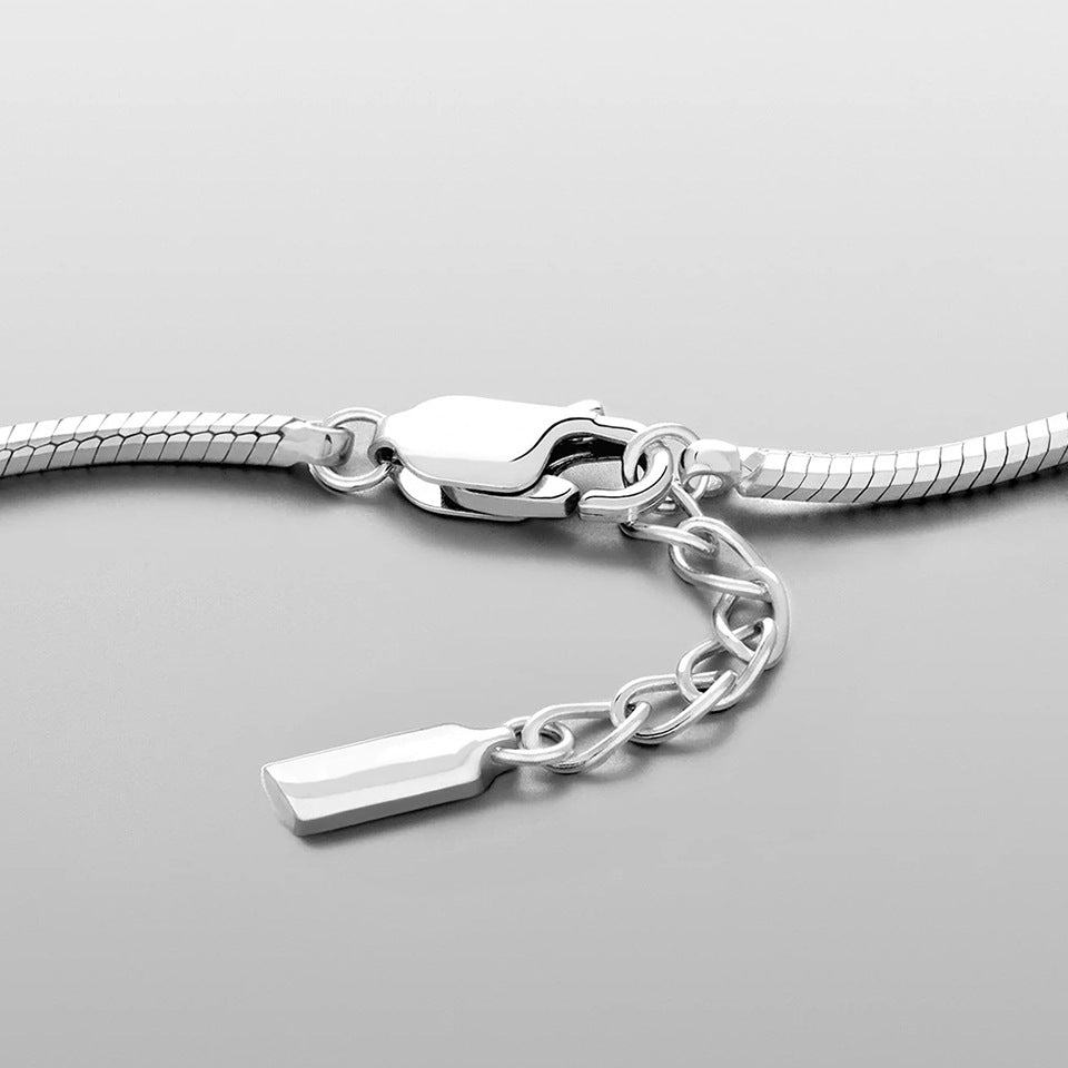Fine octagon chain bracelet Silver