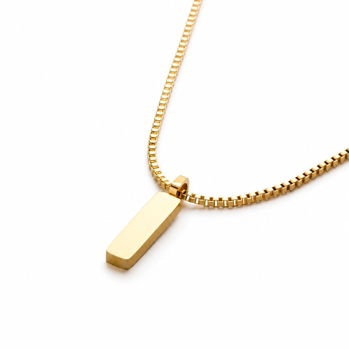 Minimal Bar Pendant Necklace Gold
