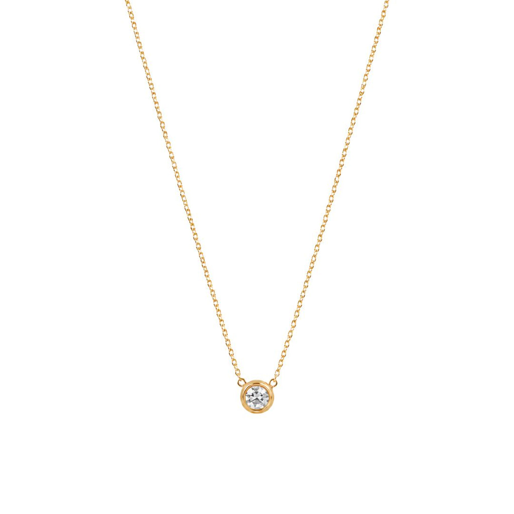 Birthstone Pendant Necklace Gold