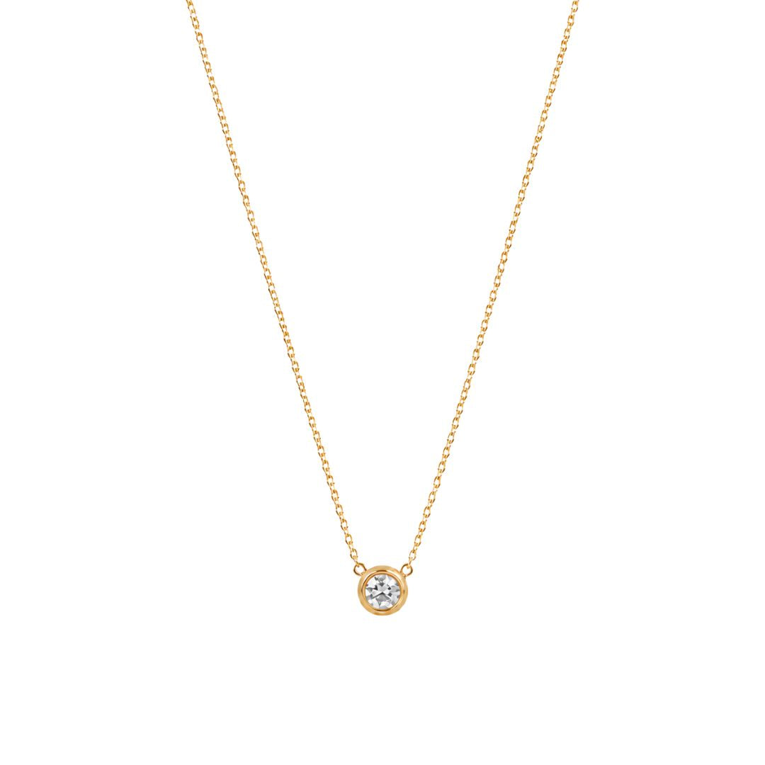 Birthstone Pendant Necklace Gold