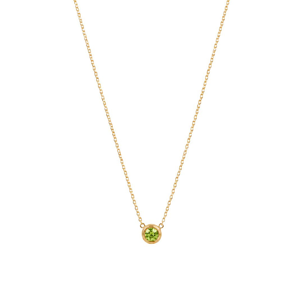 Birthstone Pendant Necklace Gold