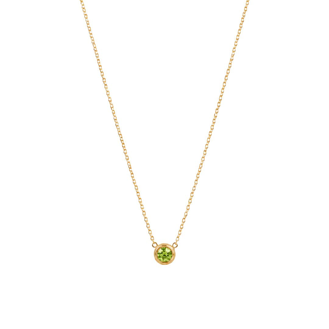 Birthstone Pendant Necklace Gold