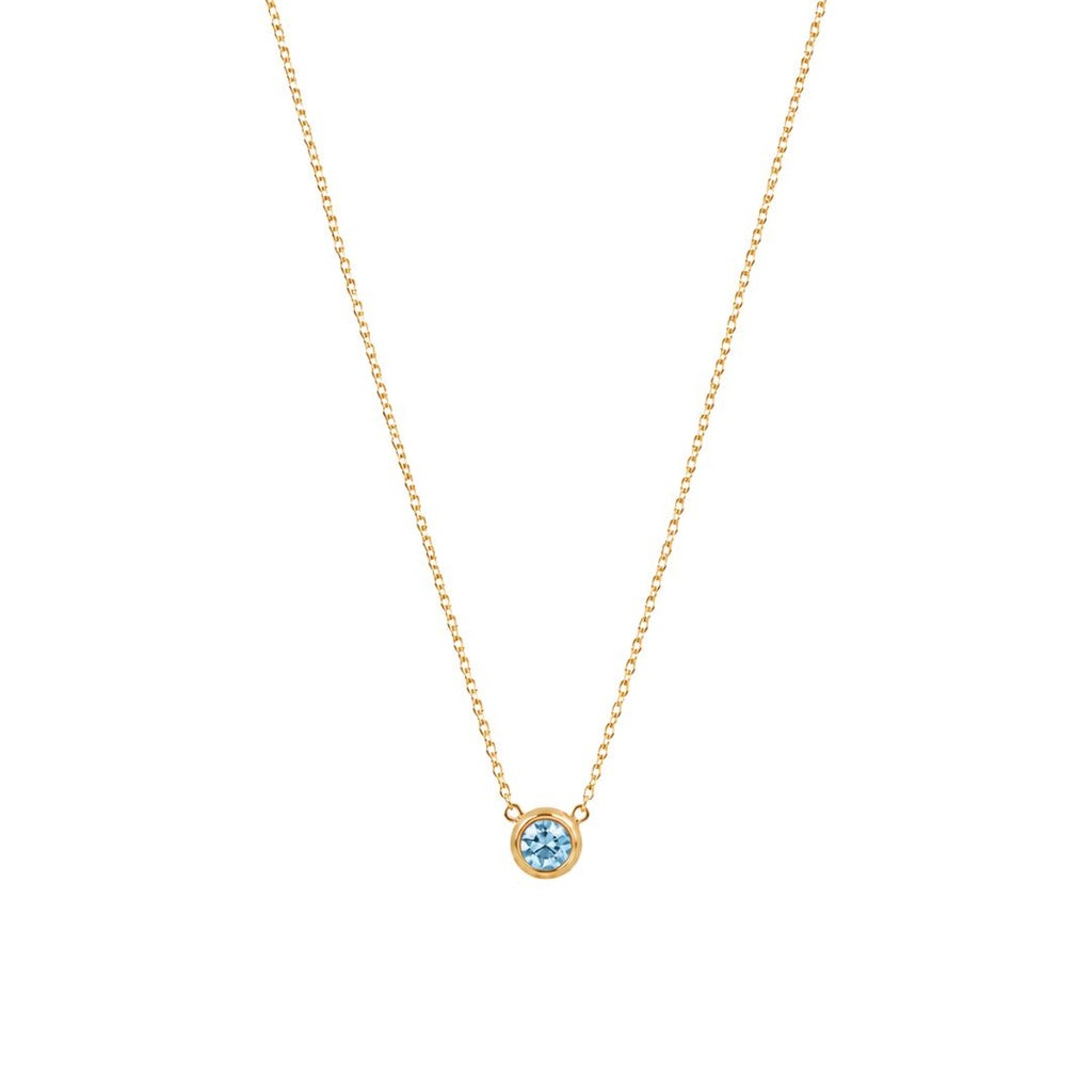 Birthstone Pendant Necklace Gold