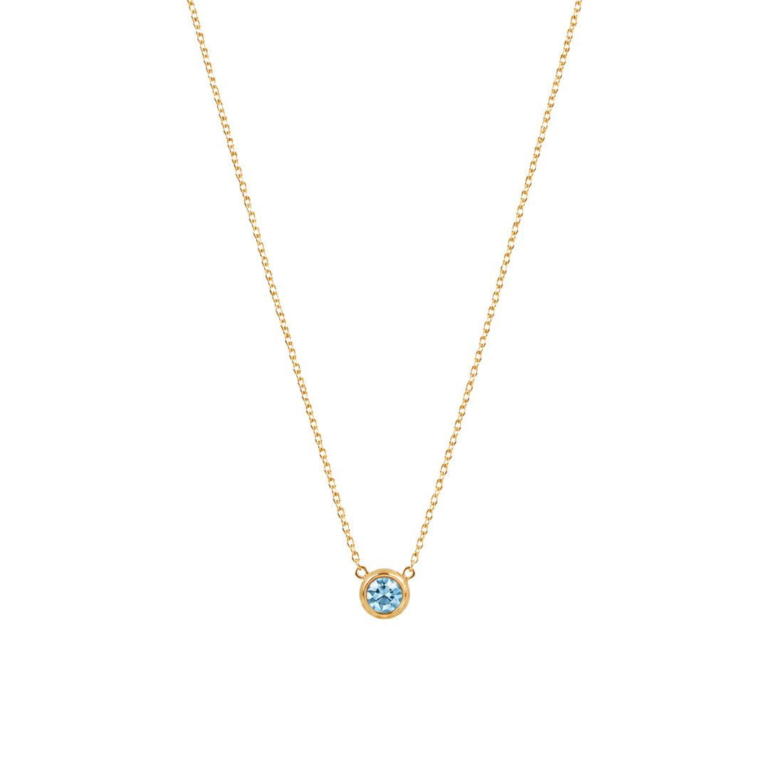 Birthstone Pendant Necklace Gold