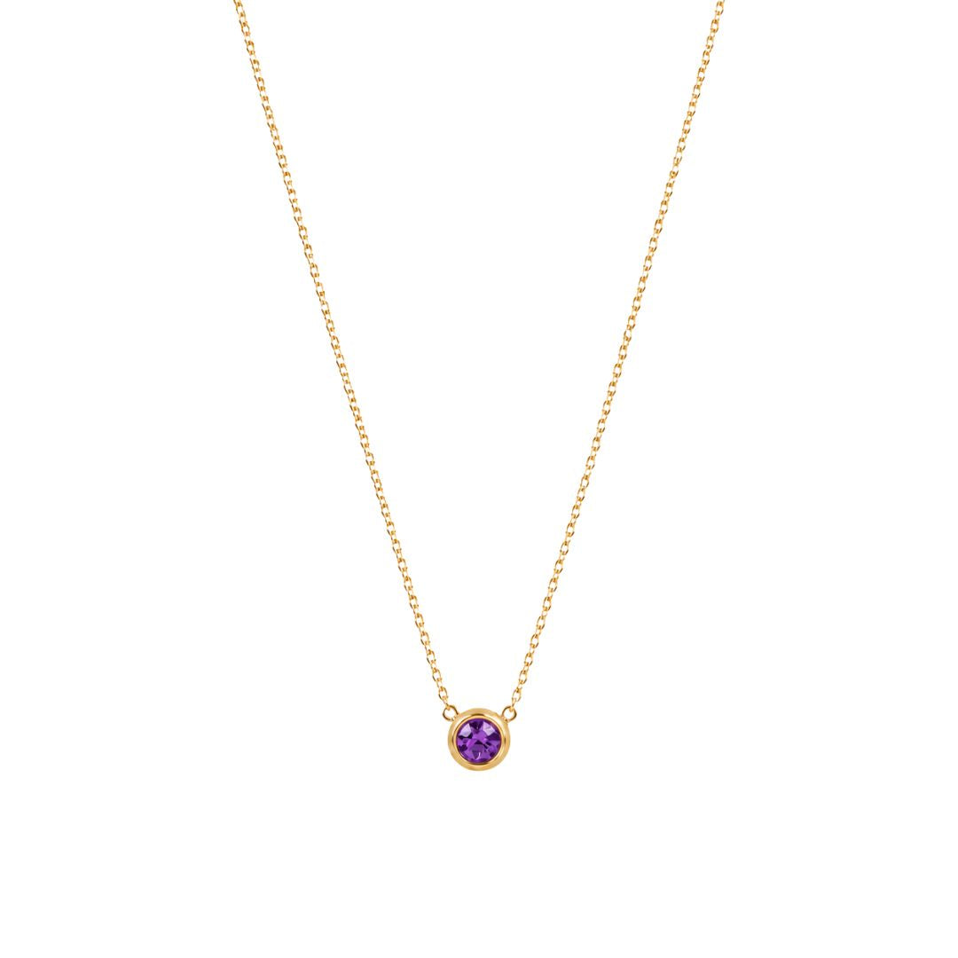 Birthstone Pendant Necklace Gold