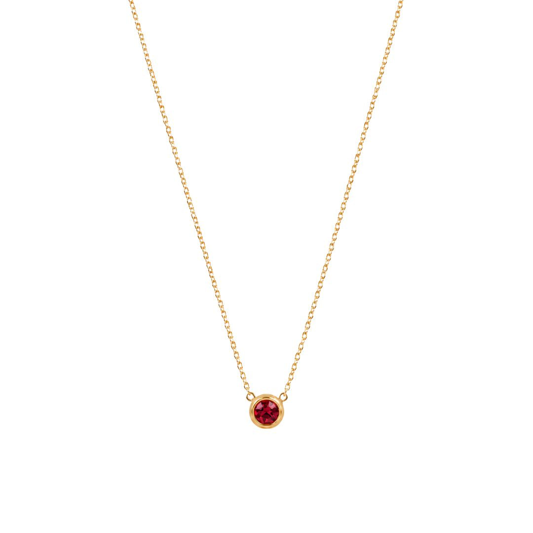 Birthstone Pendant Necklace Gold