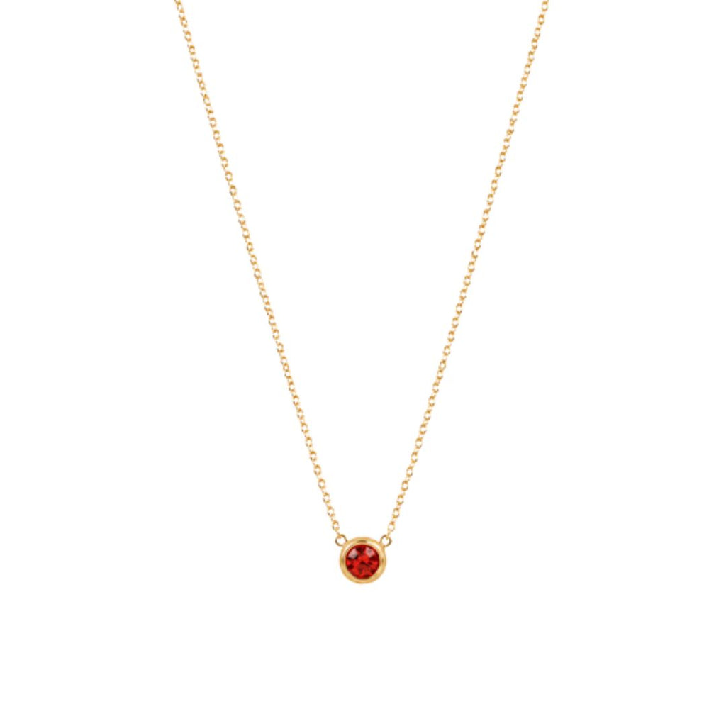 Birthstone Pendant Necklace Gold