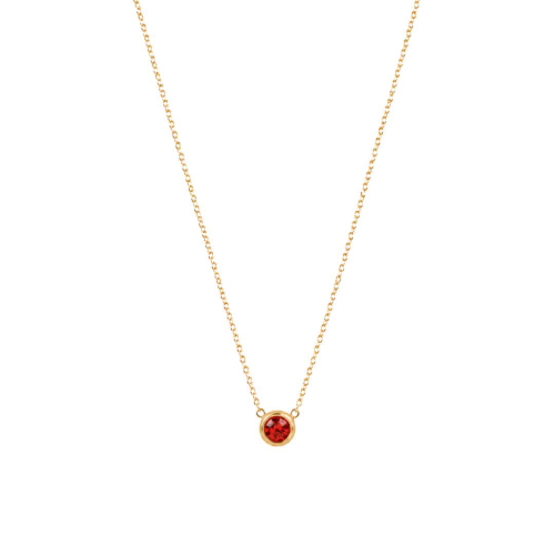 Birthstone Pendant Necklace Gold