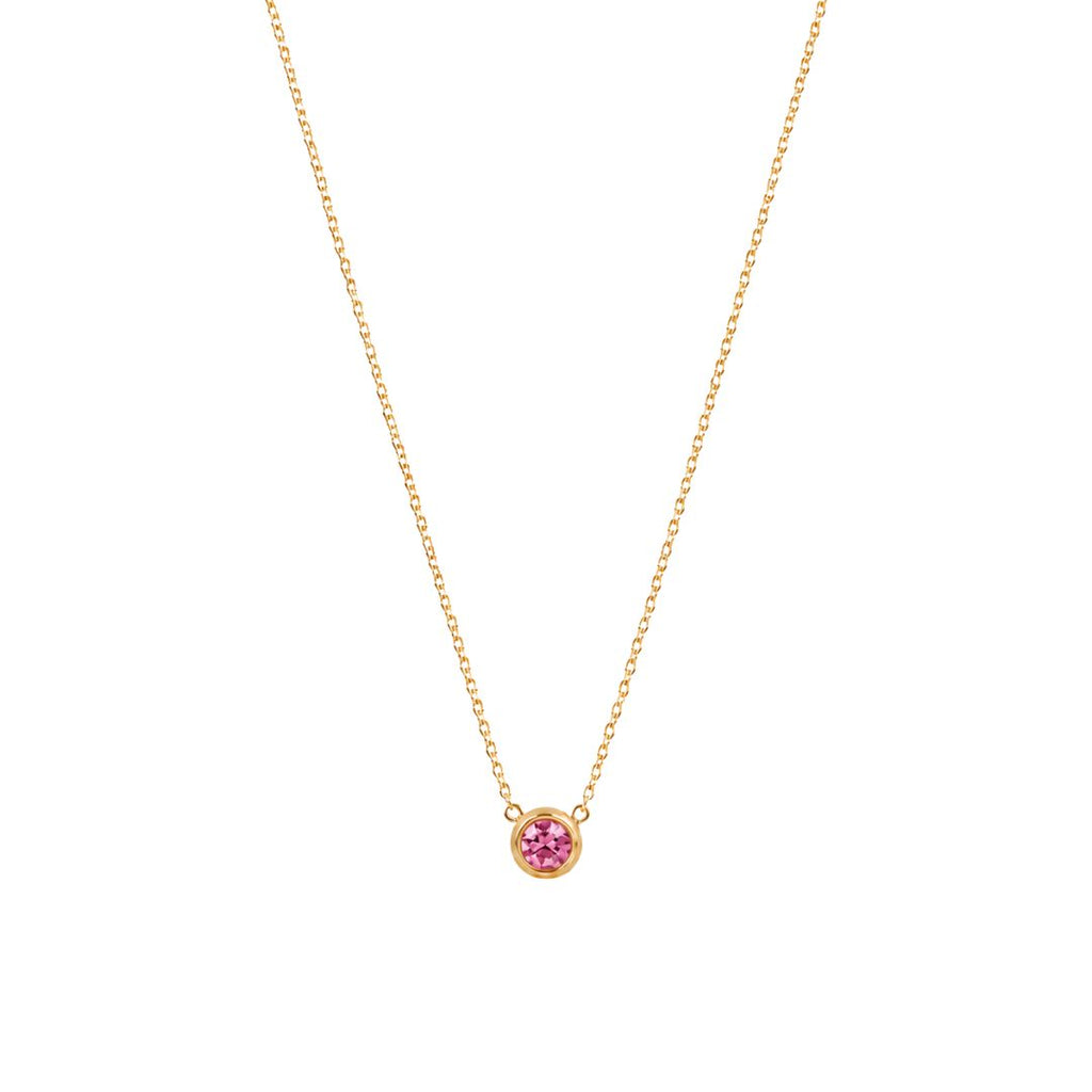 Birthstone Pendant Necklace Gold