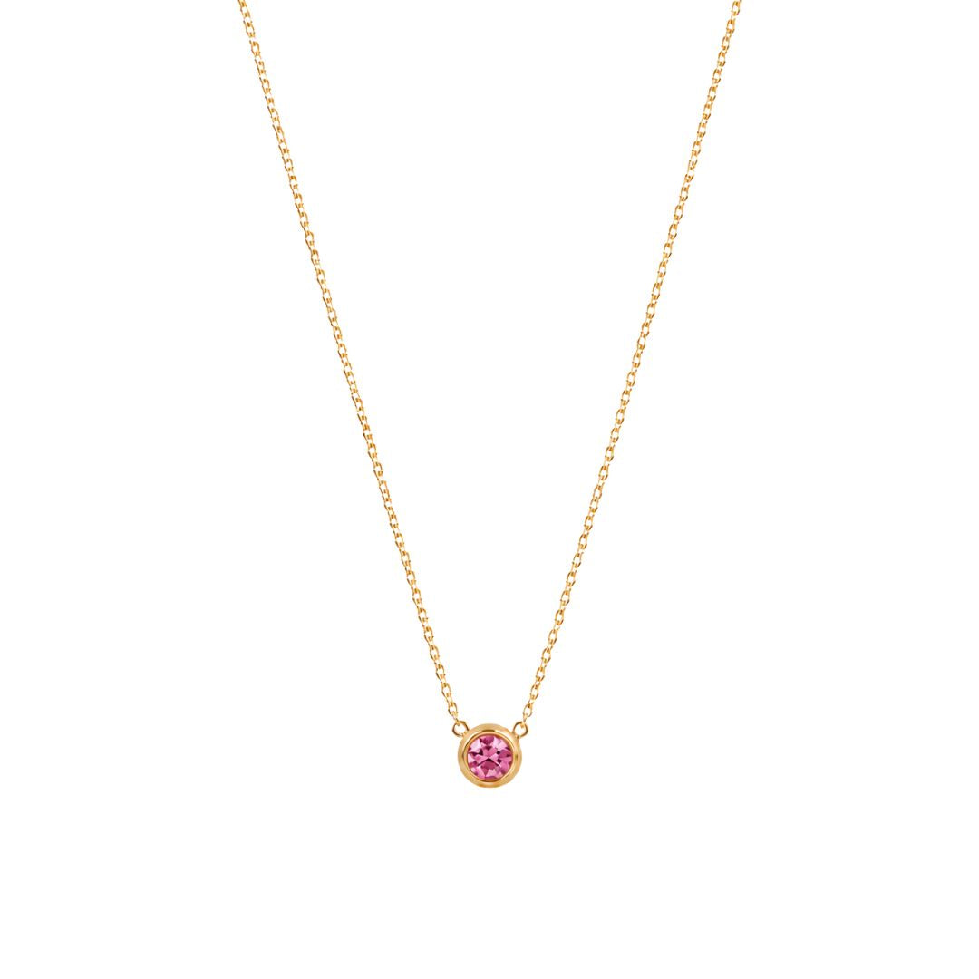 Birthstone Pendant Necklace Gold