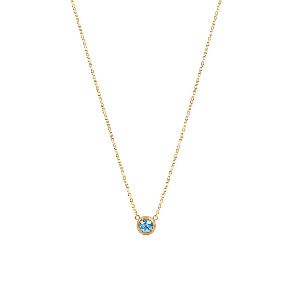 Birthstone Pendant Necklace Gold