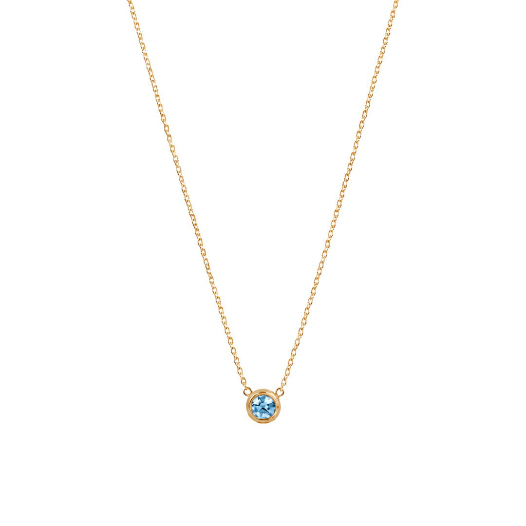 Birthstone Pendant Necklace Gold