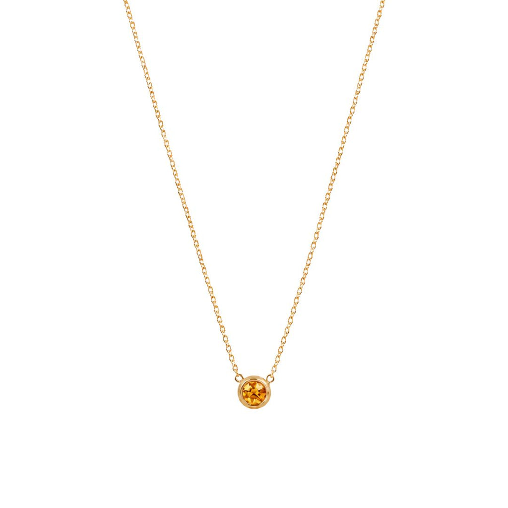 Birthstone Pendant Necklace Gold