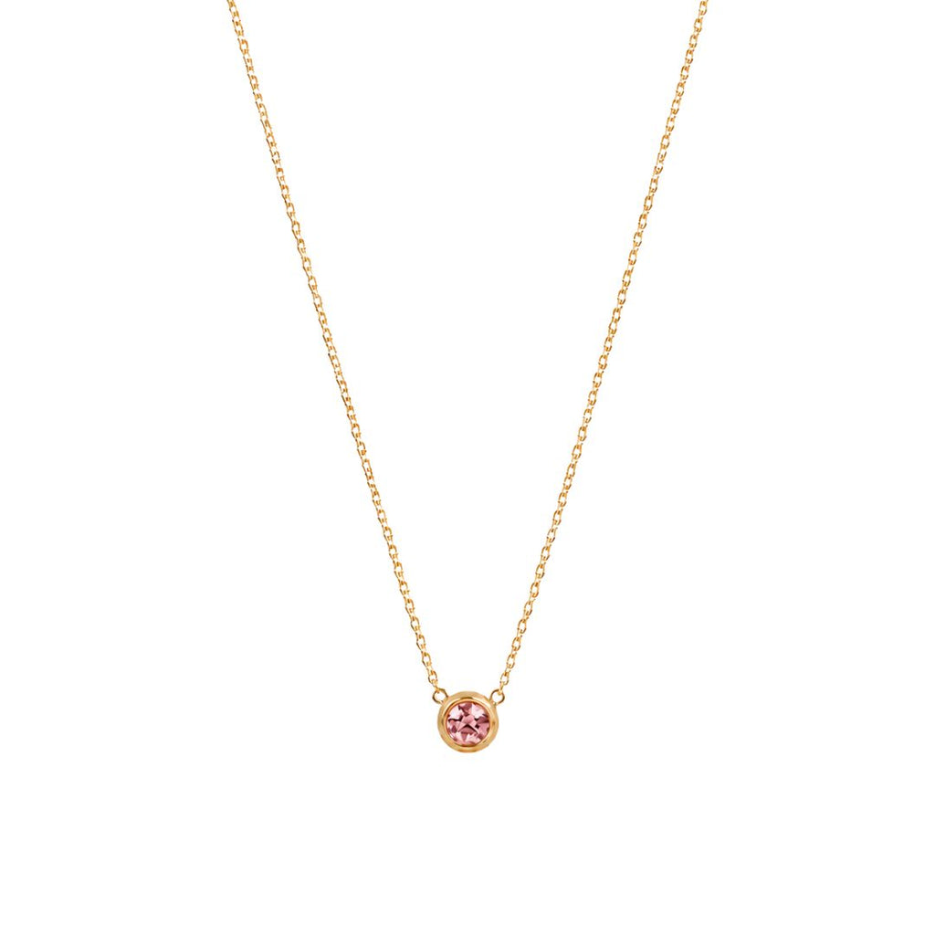 Birthstone Pendant Necklace Gold