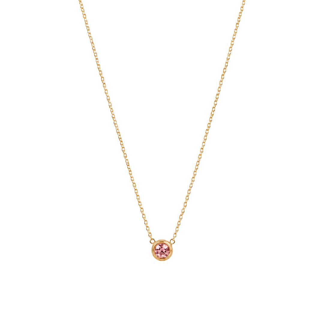 Birthstone Pendant Necklace Gold