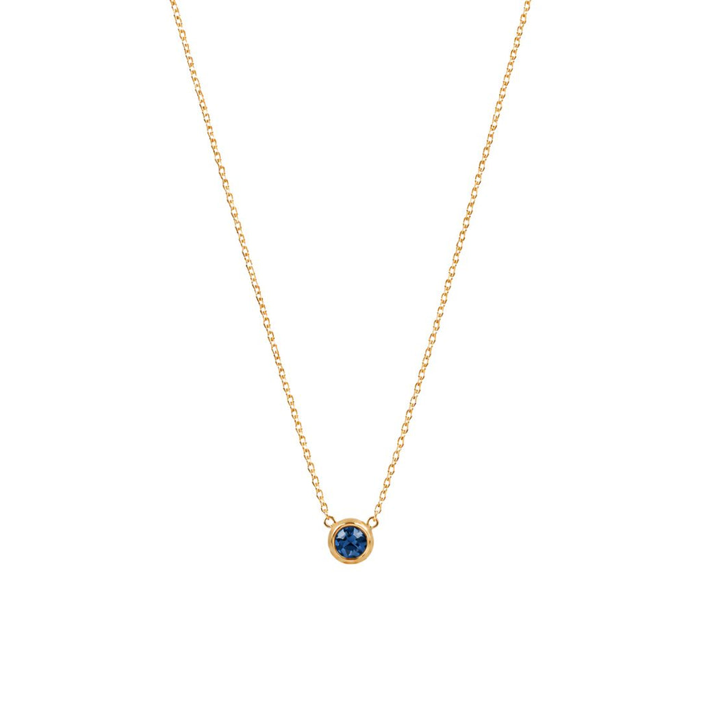 Birthstone Pendant Necklace Gold