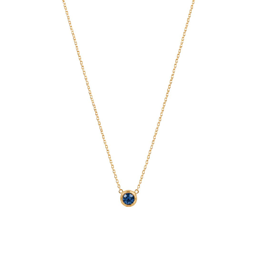 Birthstone Pendant Necklace Gold