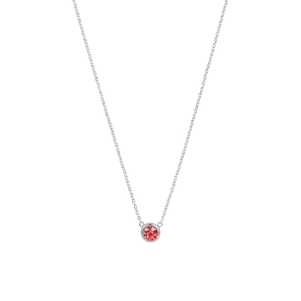 Birthstone pendant necklace Silver