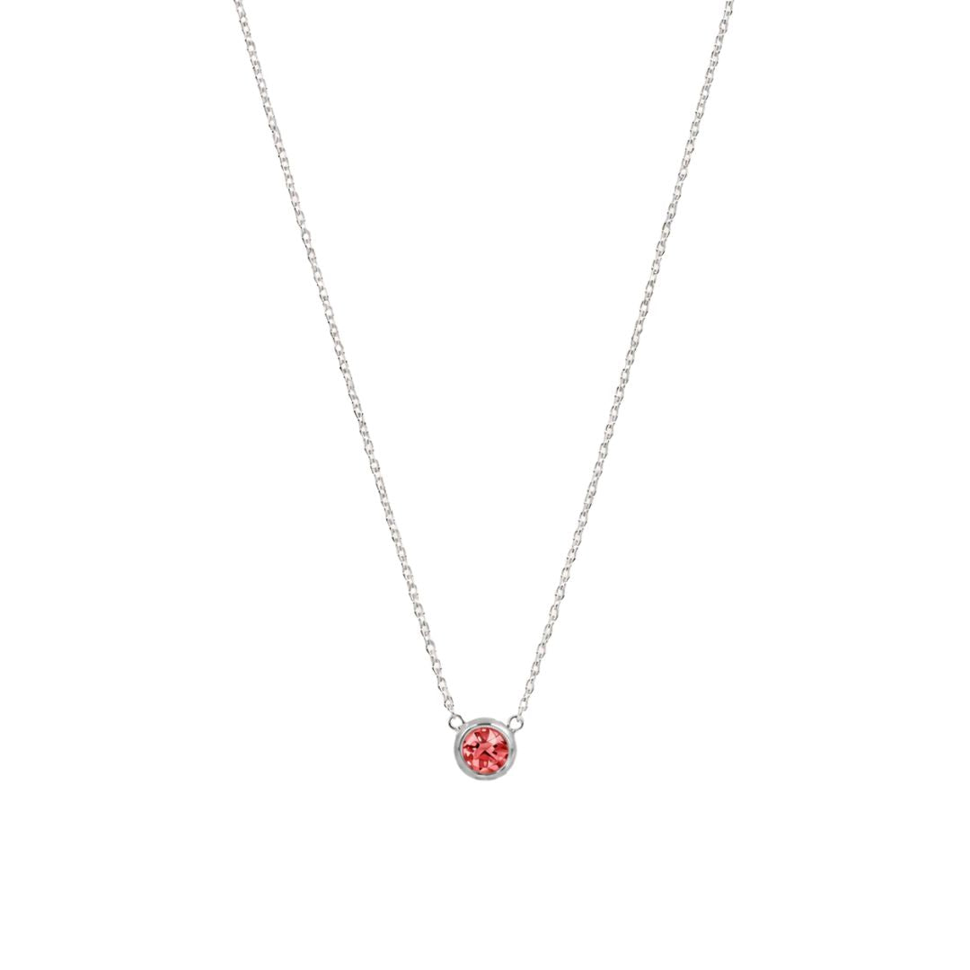 Birthstone pendant necklace Silver