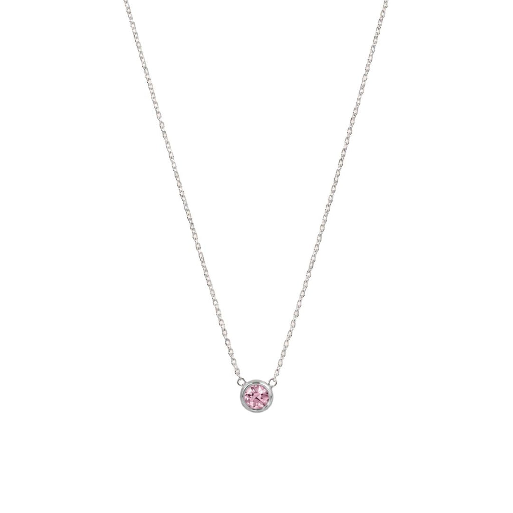 Birthstone pendant necklace Silver