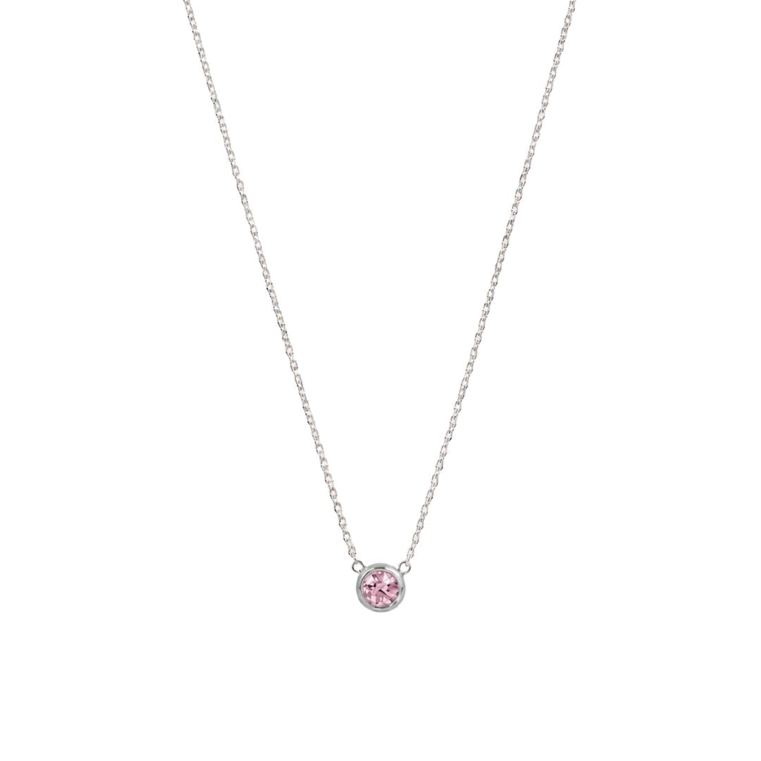 Birthstone pendant necklace Silver