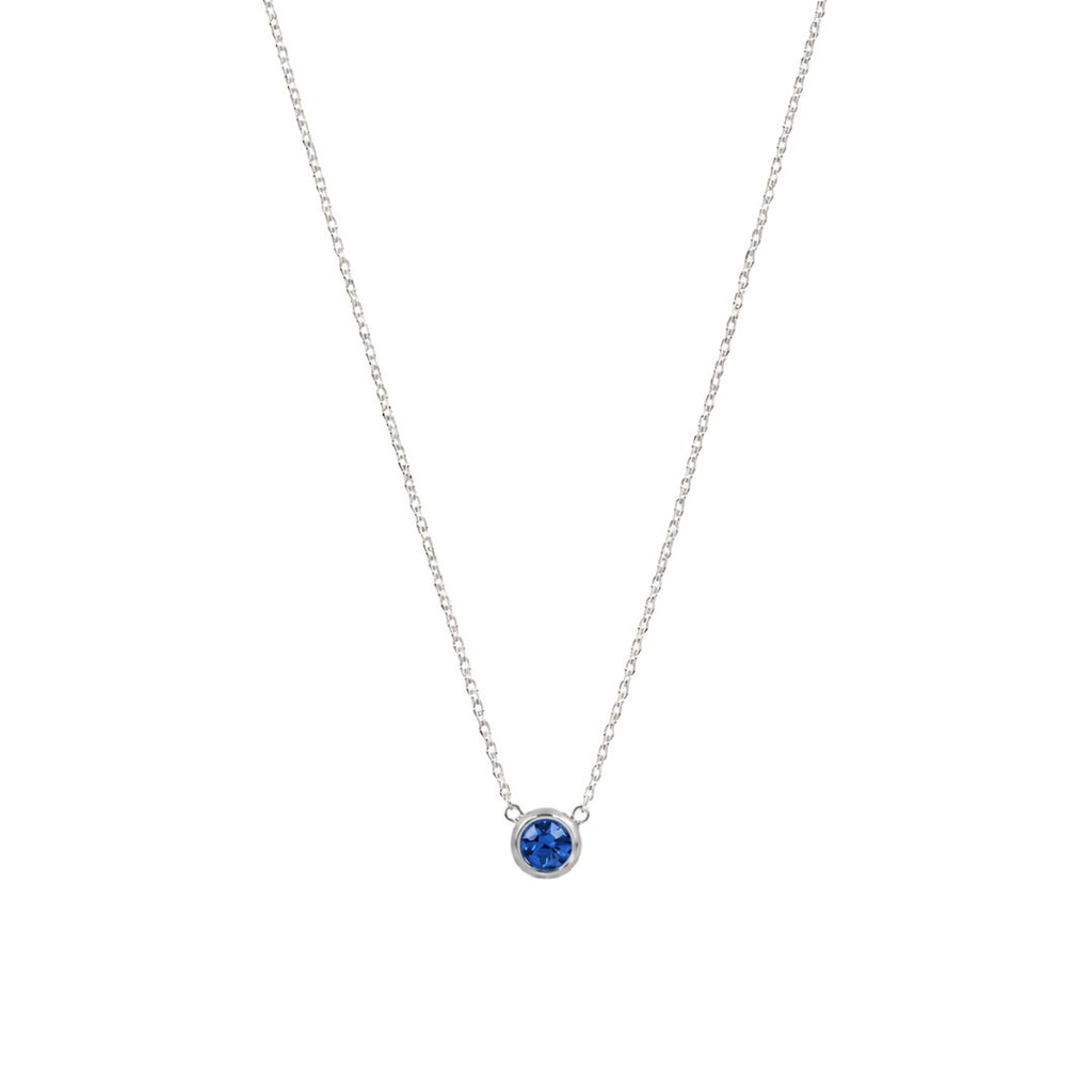 Birthstone pendant necklace Silver