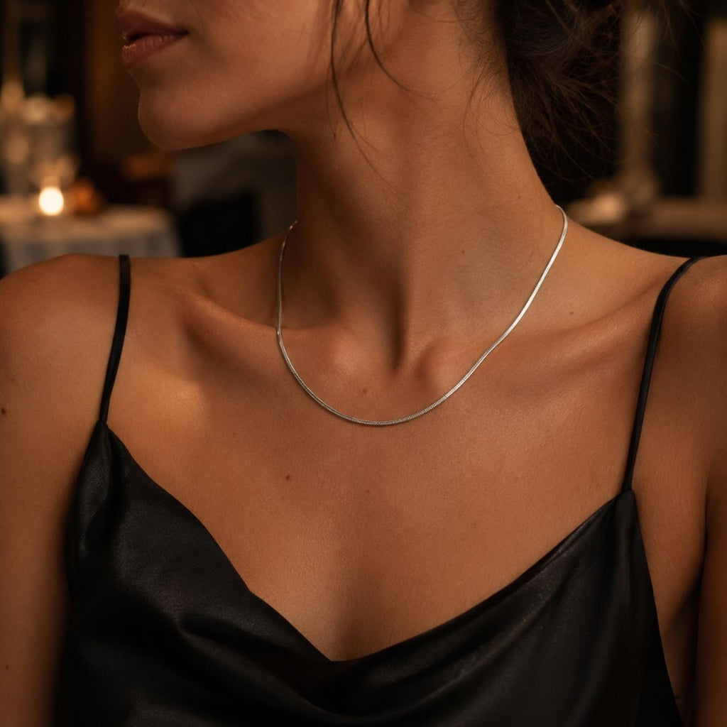 Boa Necklace 2mm Silver