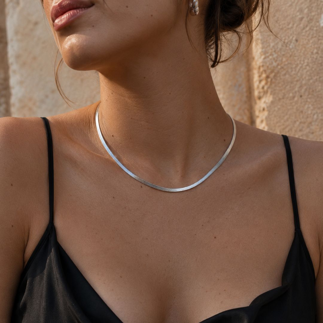 Boa Necklace 5mm Silver