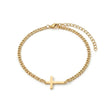 Cross chain bracelet Gold