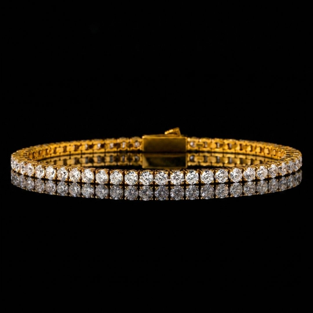 Ice Link Bracelet 5mm Gold