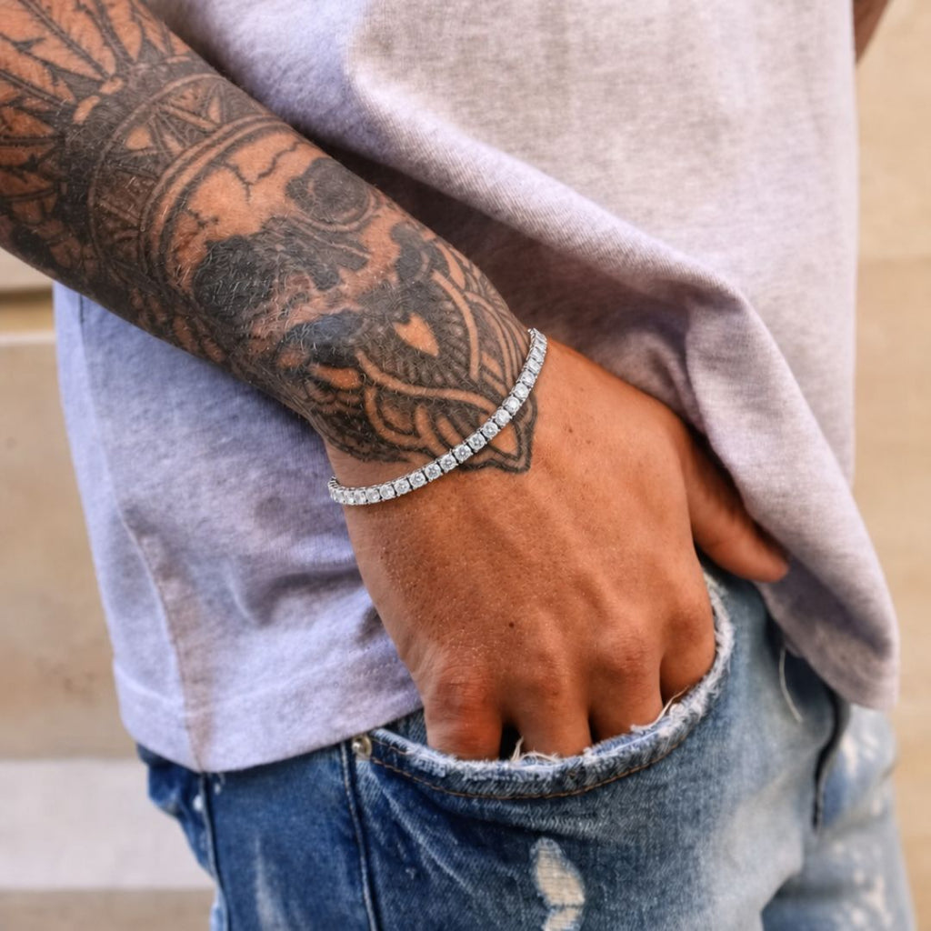 Ice Link Bracelet 5mm Silver