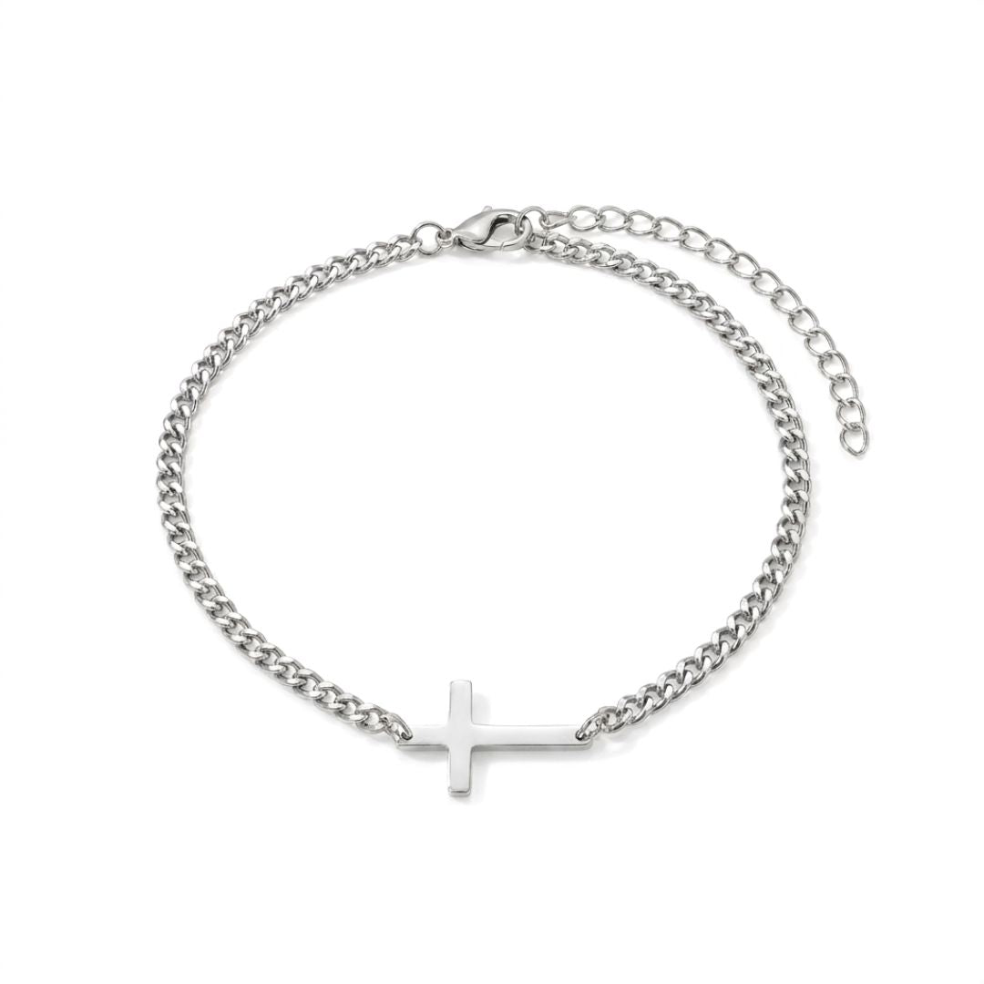 Cross chain bracelet Silver