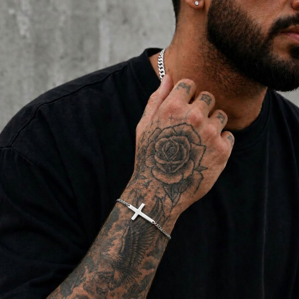 Cross chain bracelet Silver