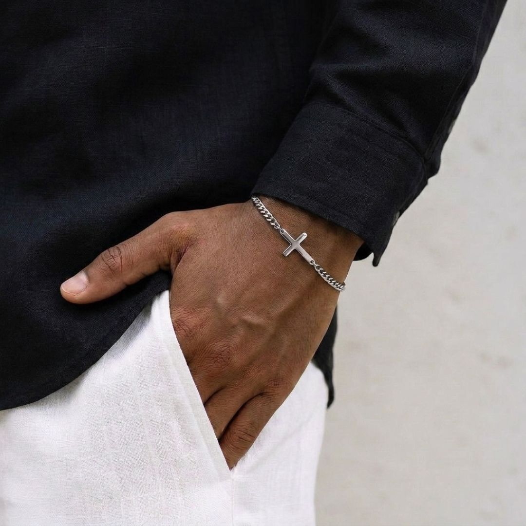 Cross chain bracelet Silver