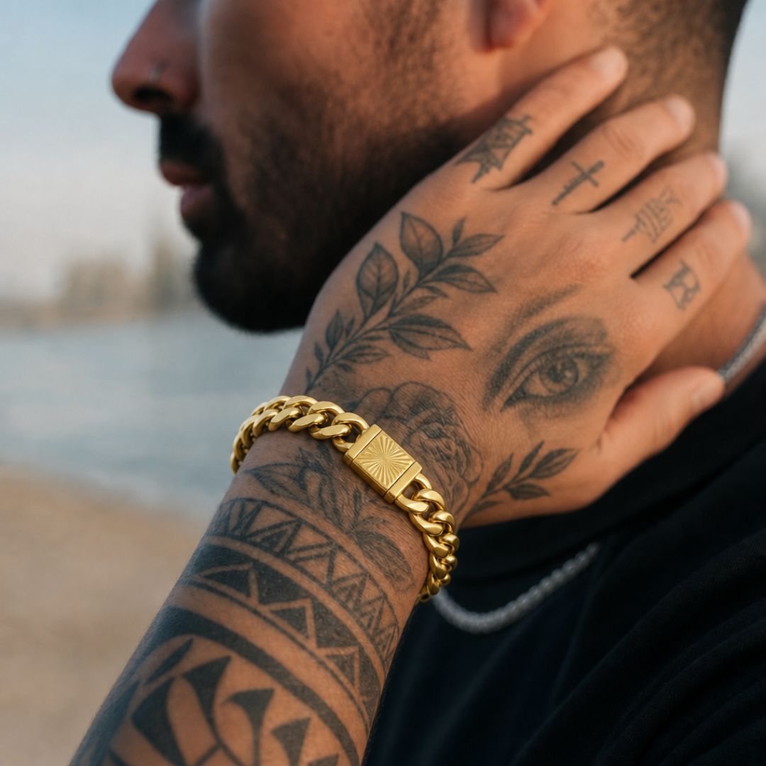 Cuban Bracelet 14mm Gold