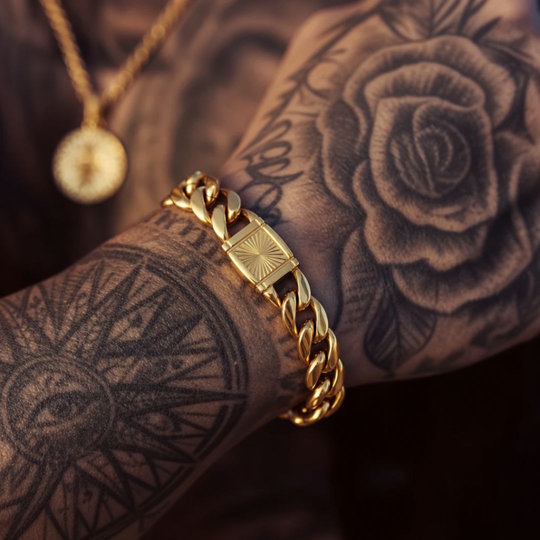Cuban Bracelet 14mm Gold