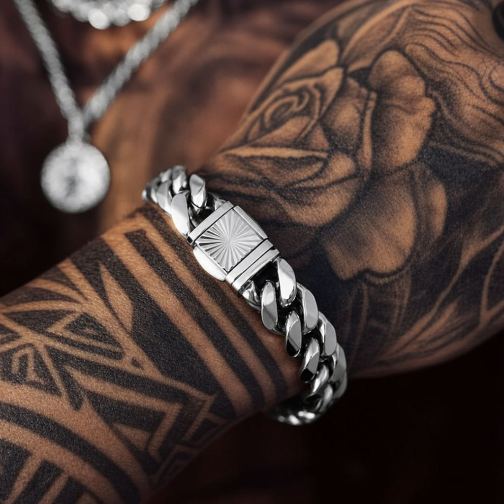 Cuban Bracelet 14mm Silver