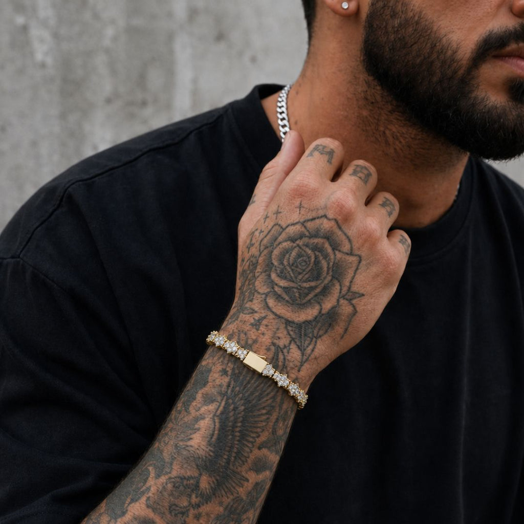 Crystal Cut Bracelet Gold