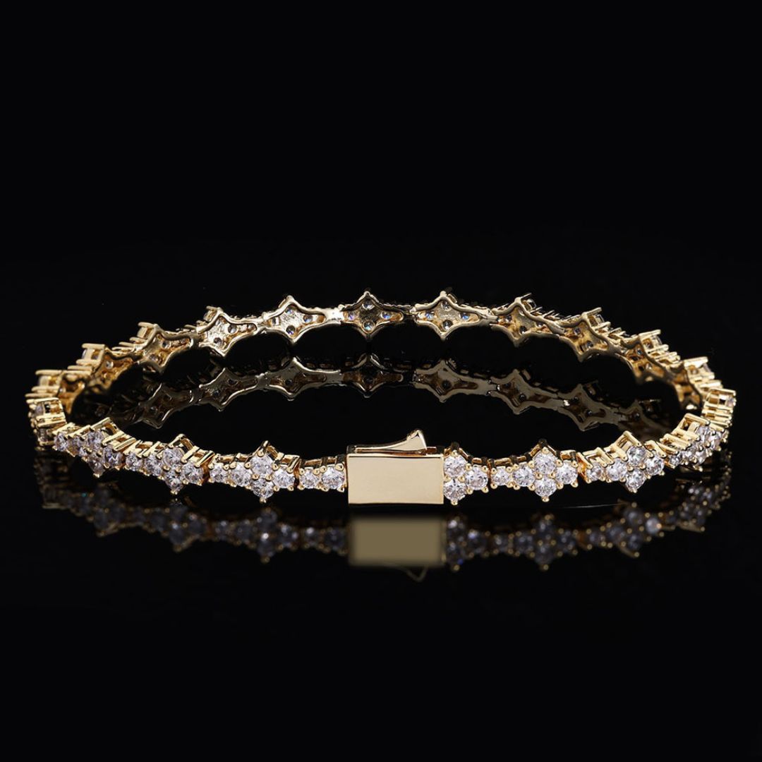 Crystal Cut Bracelet Gold