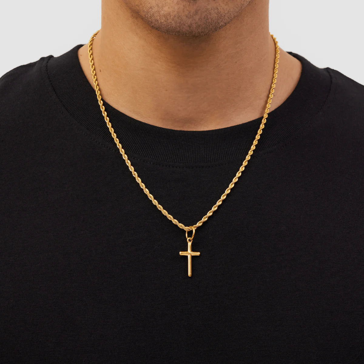 Cross Pendant Necklace Gold