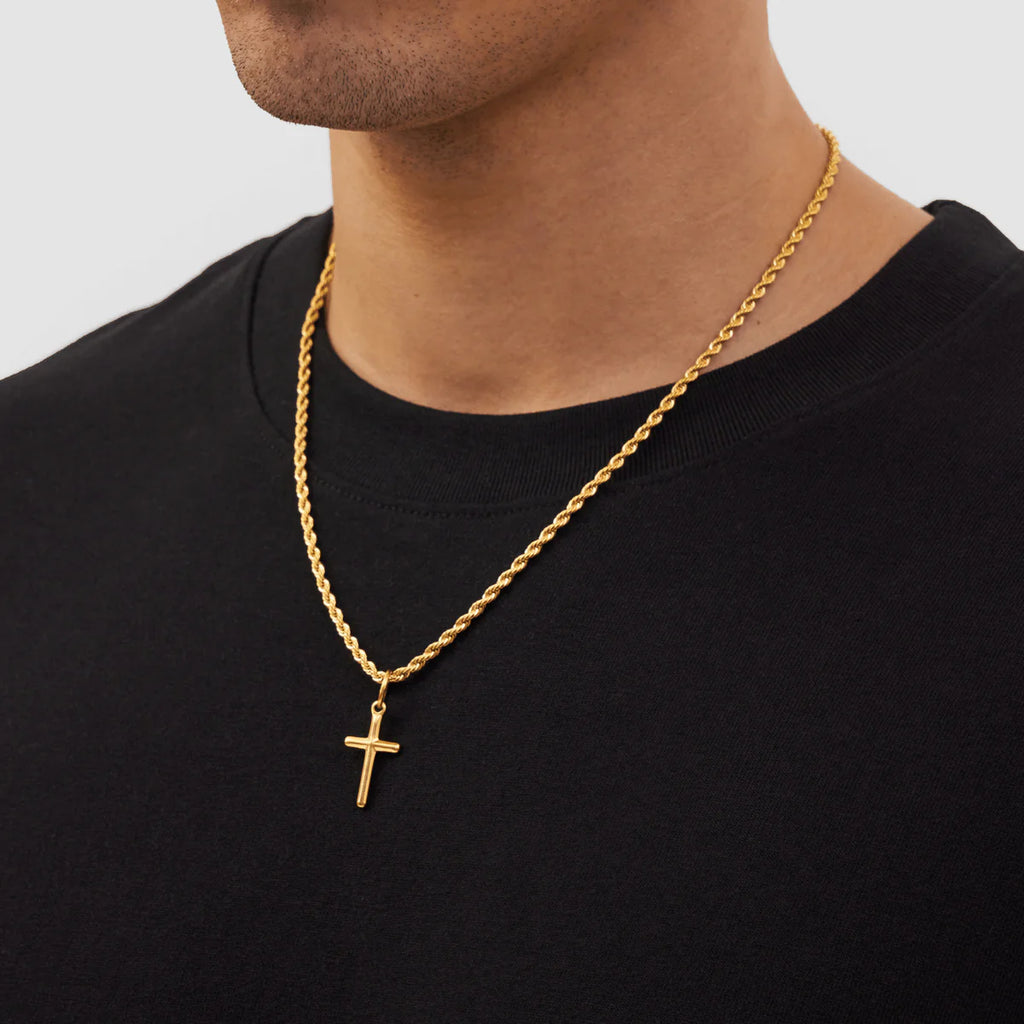 Cross Pendant Necklace Gold