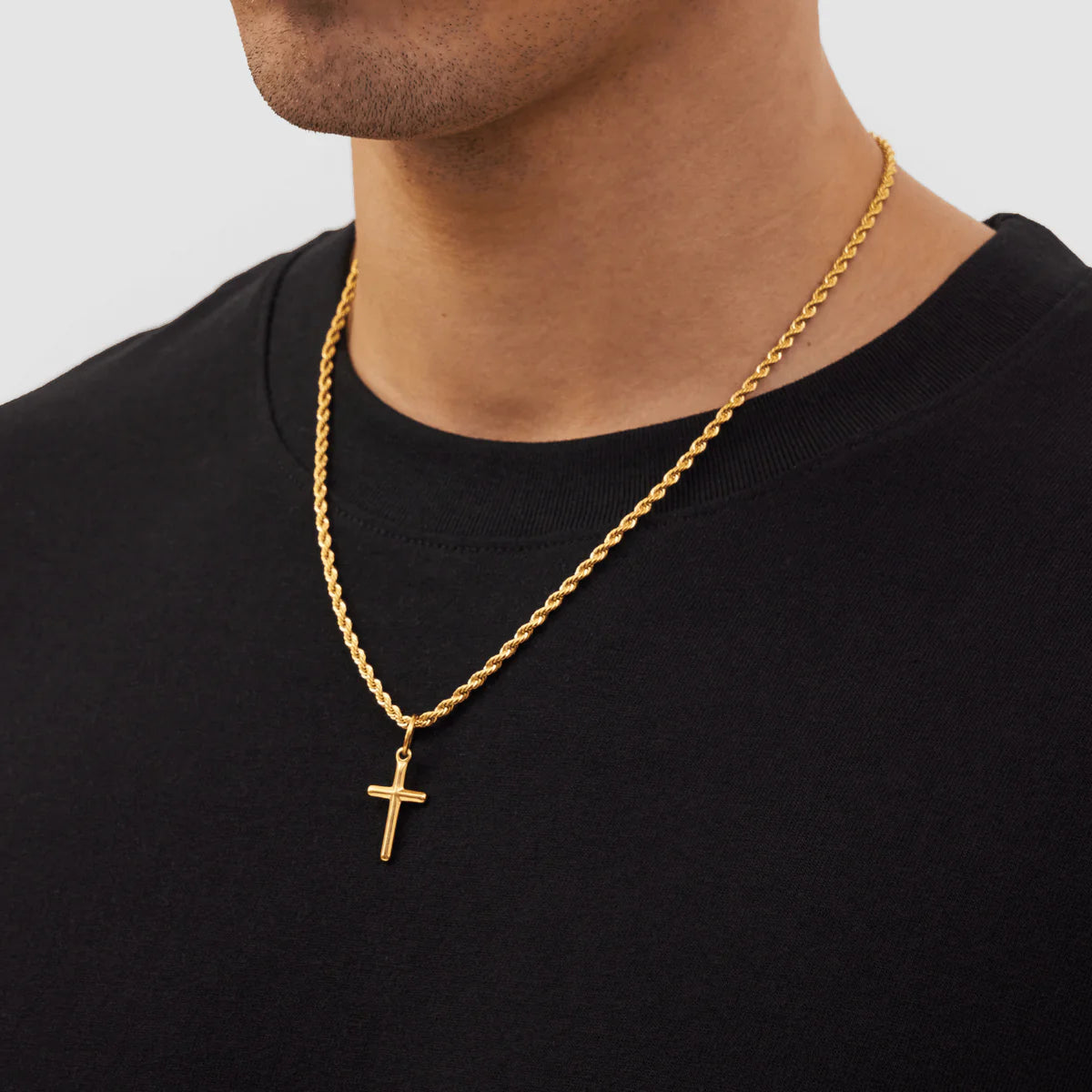 Cross Pendant Necklace Gold