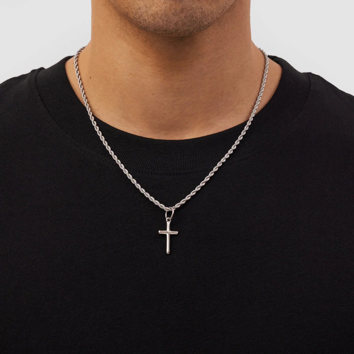 Cross Pendant Necklace Silver