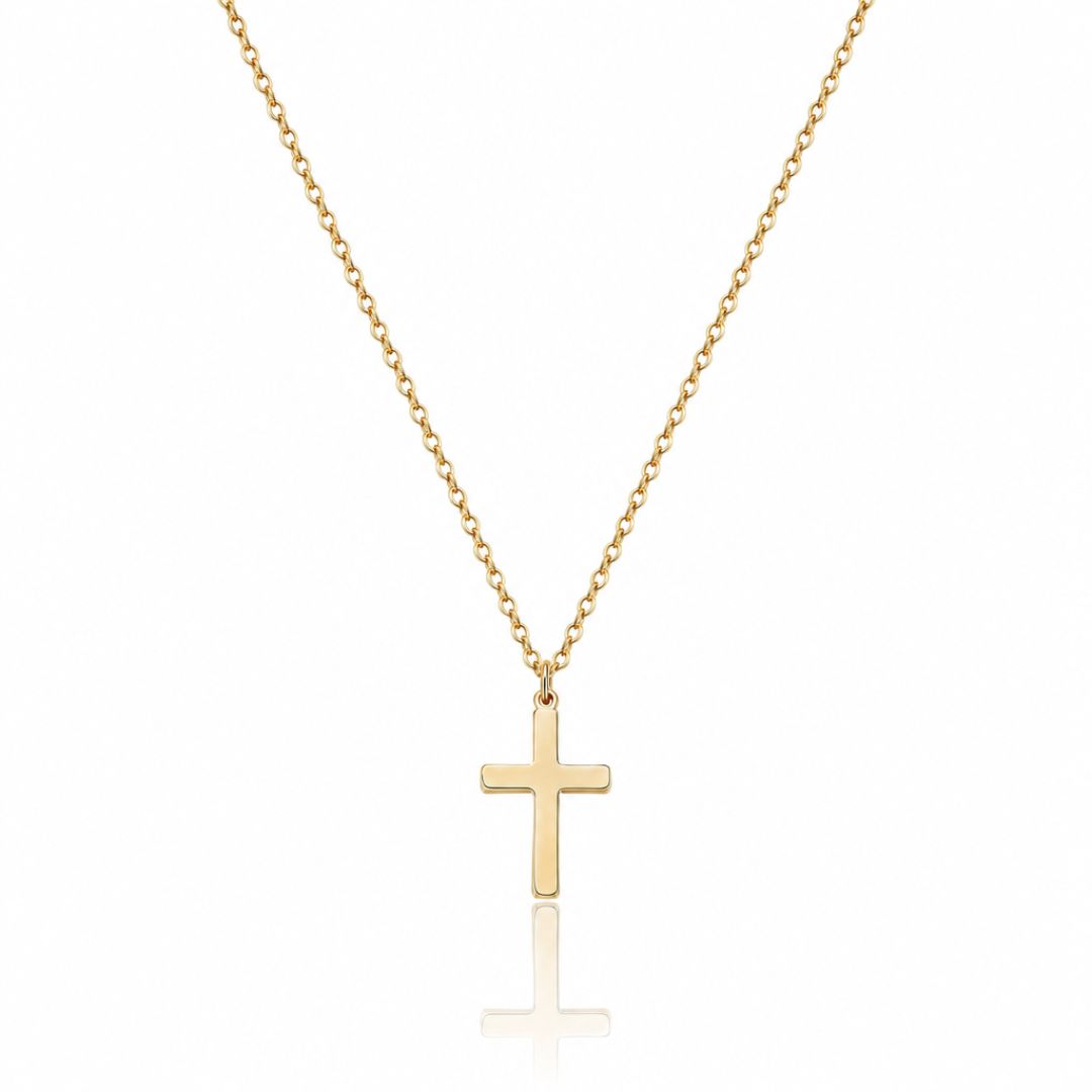 Cross necklace Gold